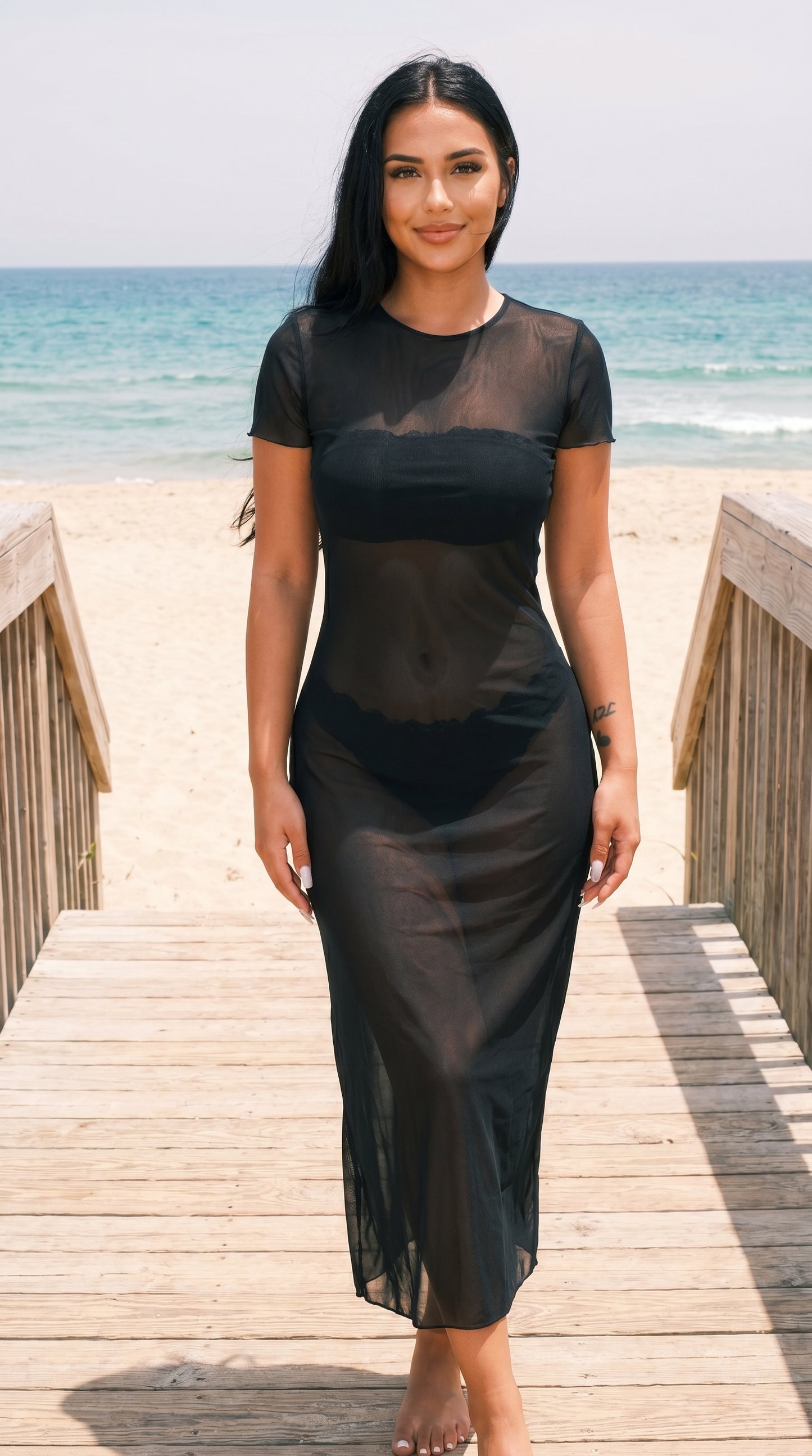 Midnight Veil Cover Up Dress